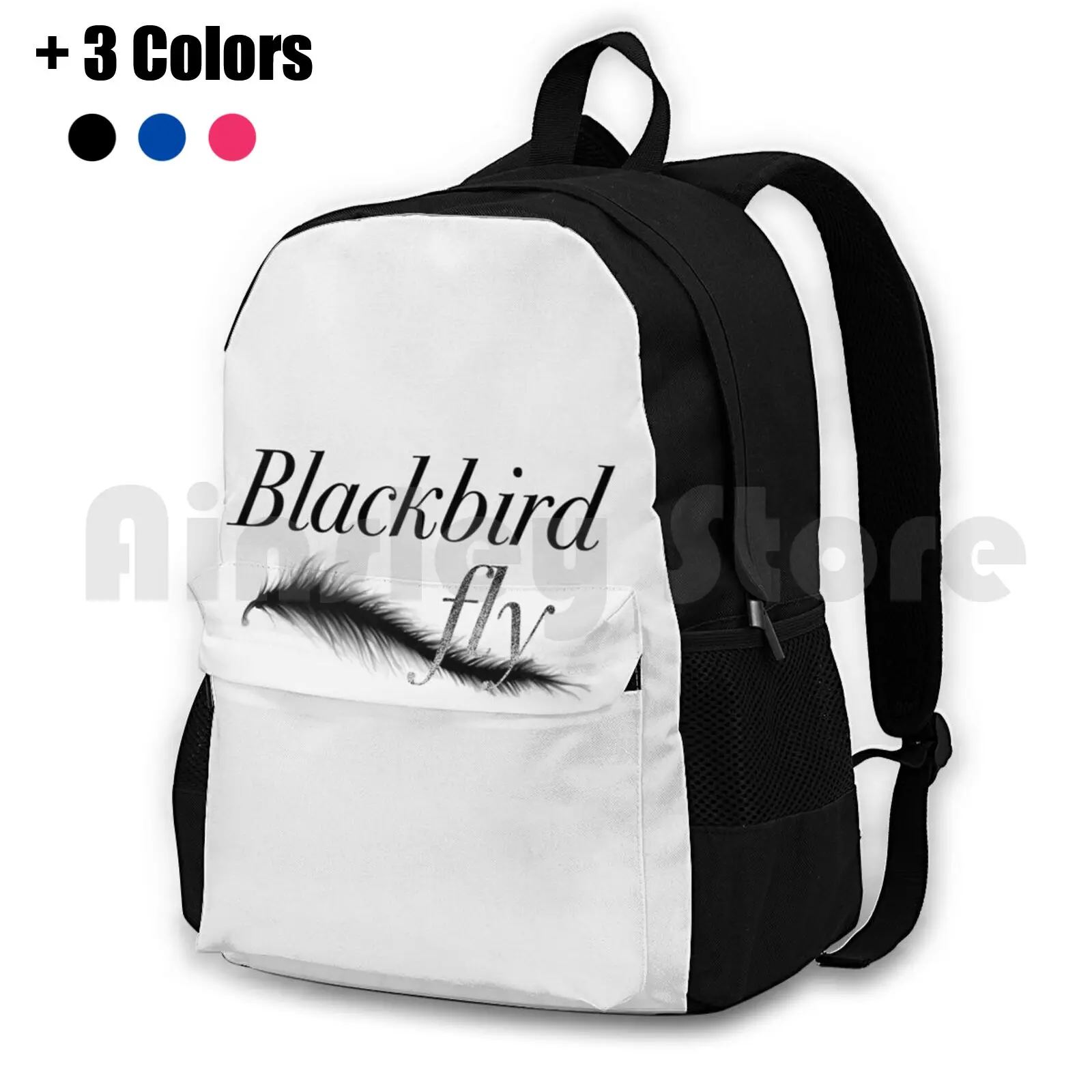 

Singing In The Dead Of Night Outdoor Hiking Backpack Riding Climbing Sports Bag Black Bird Blackbird Black Bird The Band Music