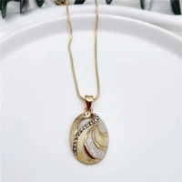 new design turtle shell shape necklace earrings set combination jewelry