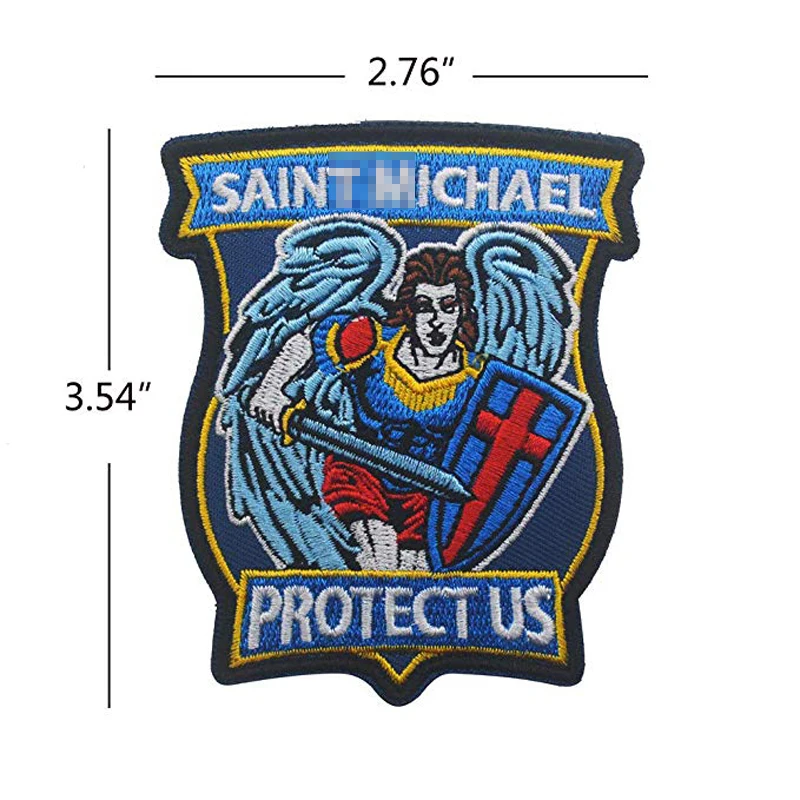 Военные нашивки Saint Michael защищают нас вышитые Угловые повязки Значки для одежды