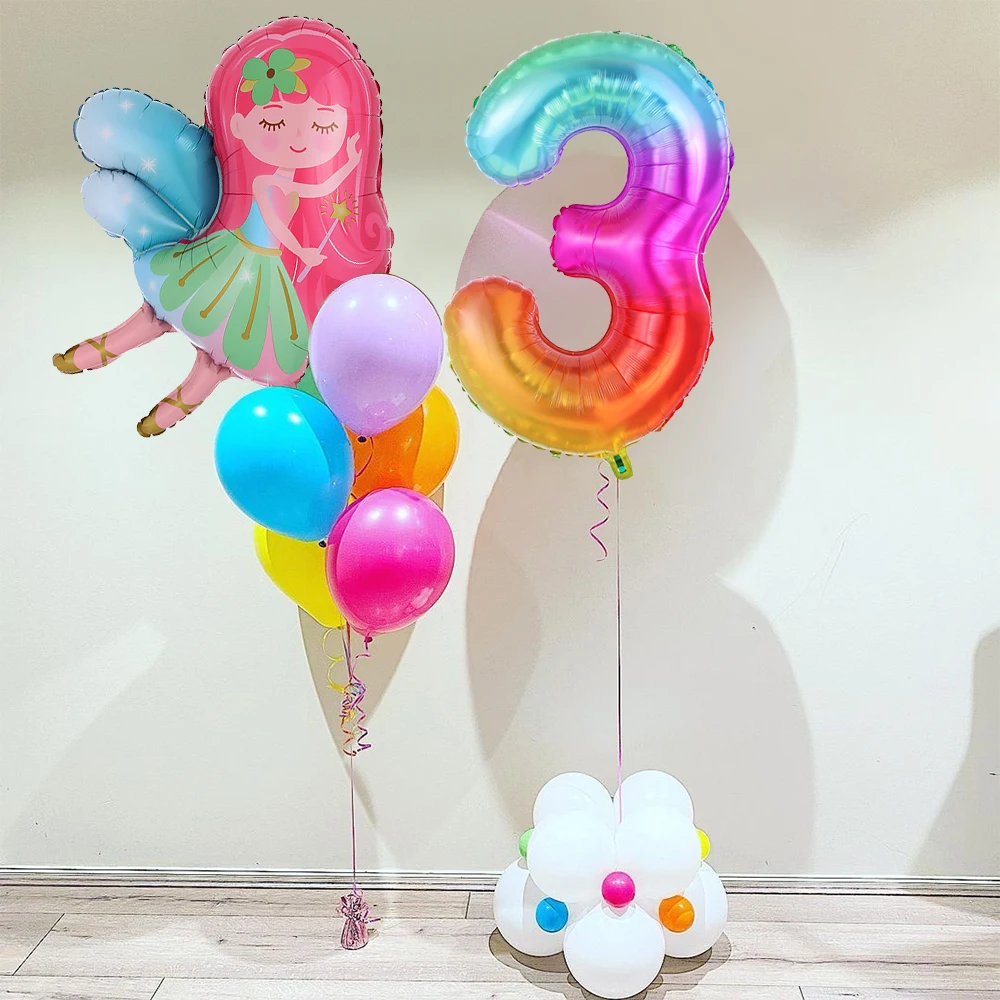 20 шт./компл. маленькая сказочная фотография 40 дюймов радужные цифры шар принцесса