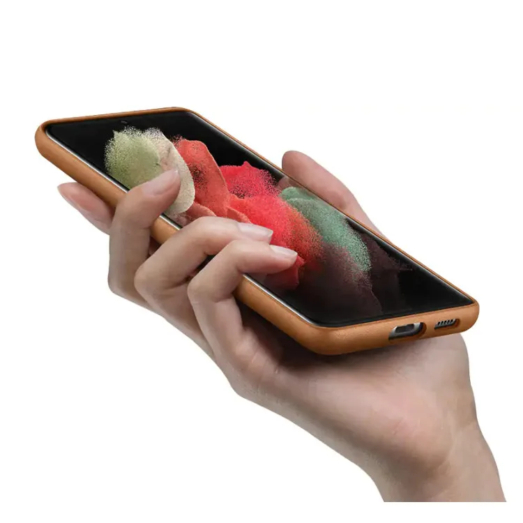 Genuine Original Samsung Leather Protection Cover Comfortable Grip Leather Back Case  For Galaxy S21/S21 ultra S21 PLUS S21+ 5G