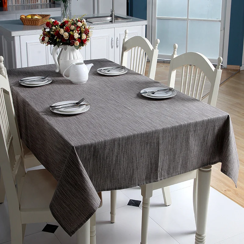 

Plain Cotton Linen Tablecloth Solid Color Tablecloth for Table Dust-proof Table Cloth Wedding Banquet Rectangular Cover Cloth