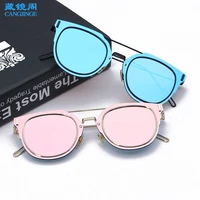 new european and american personality d family sunglasses flat metal frame womens sunglasses wholesale sunglasses glasses