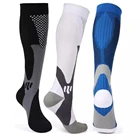 Варикозное расширение вен Беговая компрессия носки чулки 20-30mmhg Для мужчин Для женщин марафон велосипедные спортивные футбольные носки