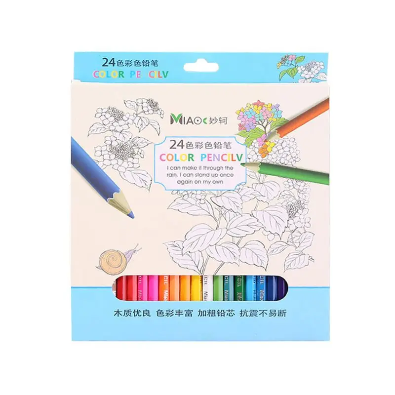 12/24 цветные карандаши из натурального дерева для рисования школы офиса художника
