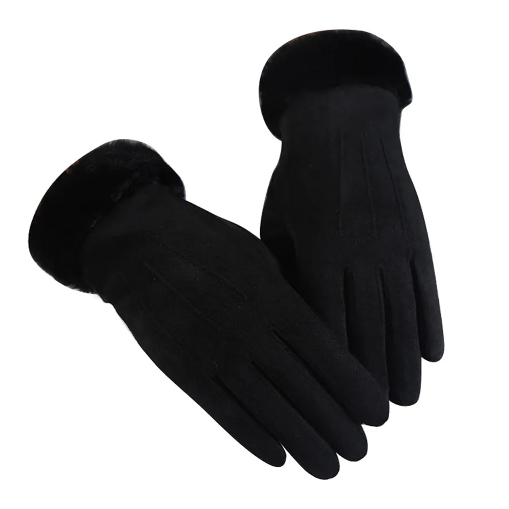 

Sagace Gloves Women Gloves In Autumn And Winter Windproof Warm Plus Velvet Gloves Full Finger Warm Mitten