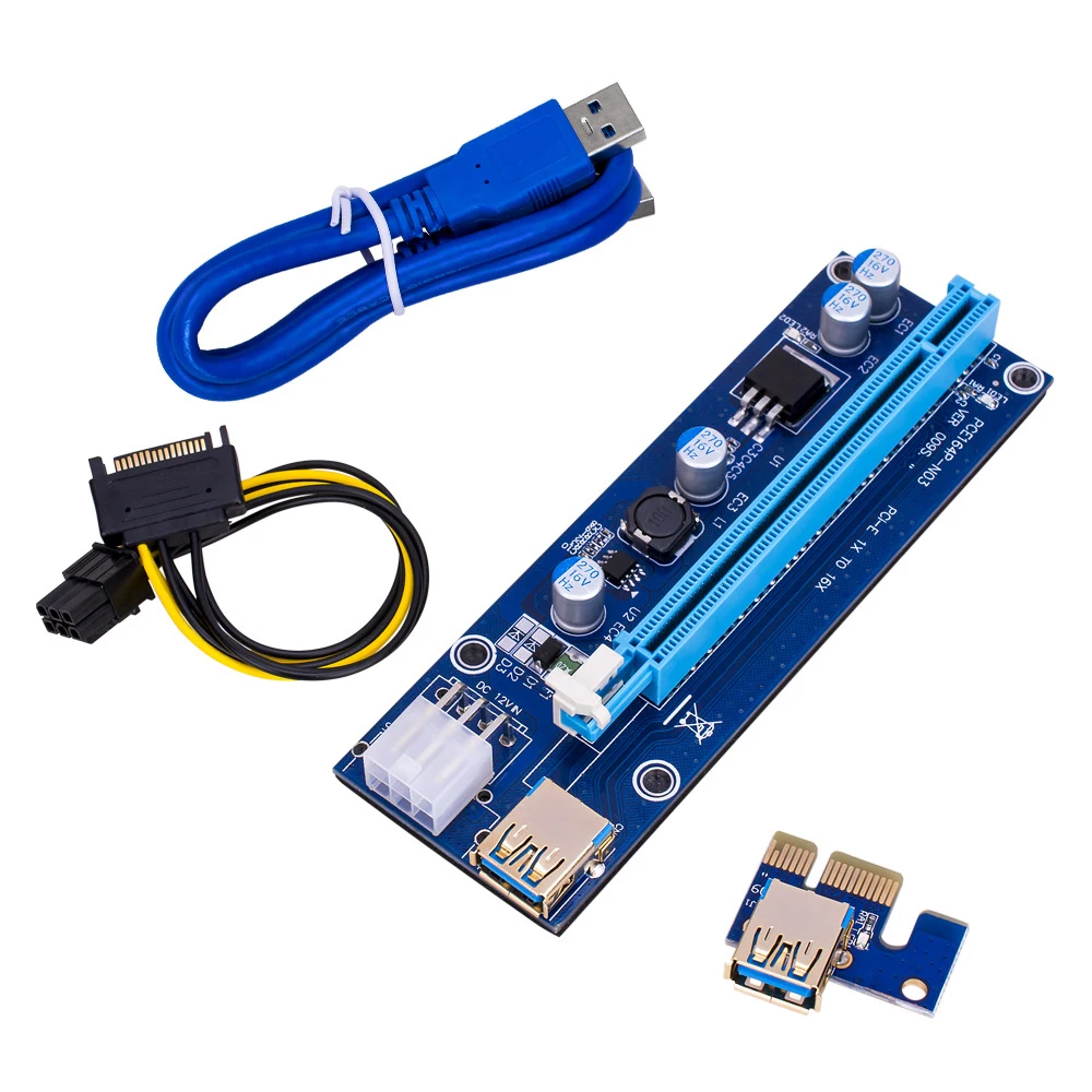 60cm PCI-E 1X TO 16X 6PIN USB 3.0 6pin Interface Stable Signal Allow Power Supply For WINDOWS LINUX MAC | Электроника