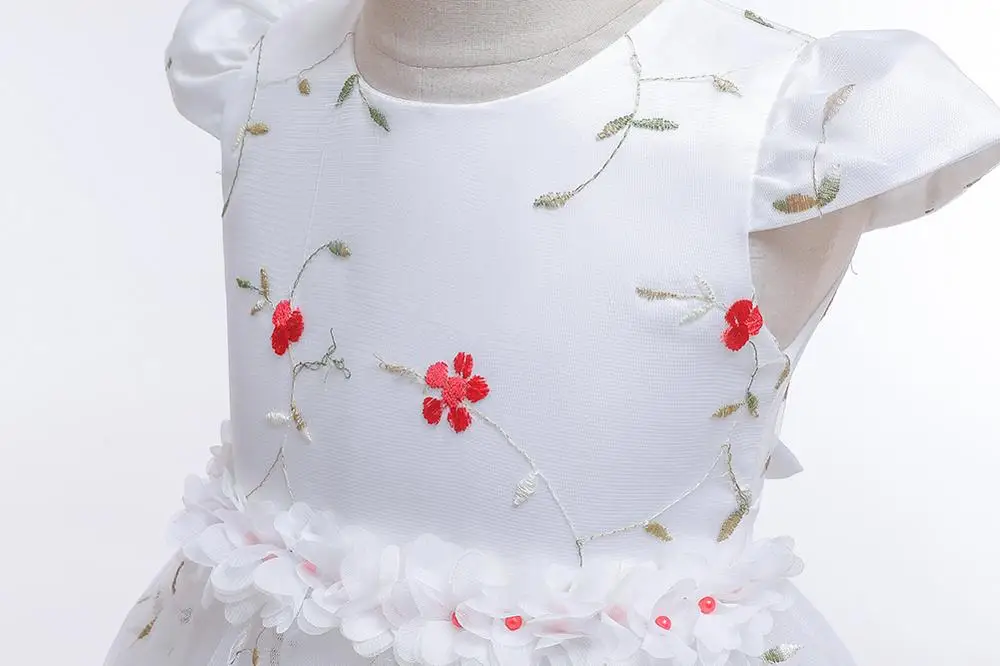 Новинка платье с цветочным узором для девочек простое принцессы маленьких От 0 до - Фото №1