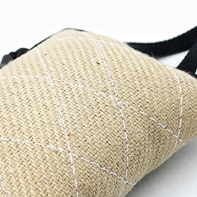 

Durable Linen Dog Biting Pillow with Handle for German Shepherd Medium Large Dogs Training Household Outdoor Interactive
