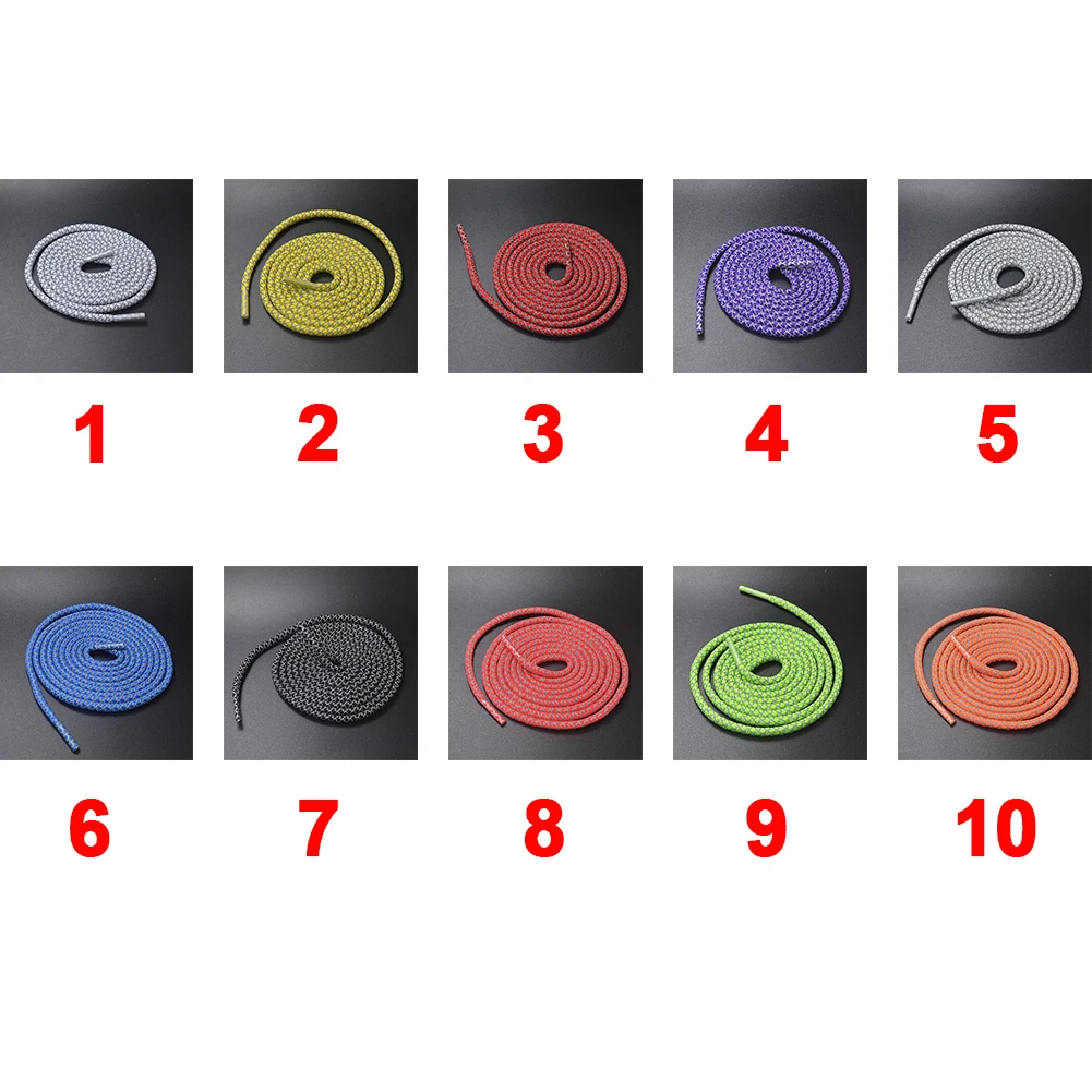 

Round Rope Reflective Lace 4mm Wide Color Athletic Sport Sneakers Shoelaces