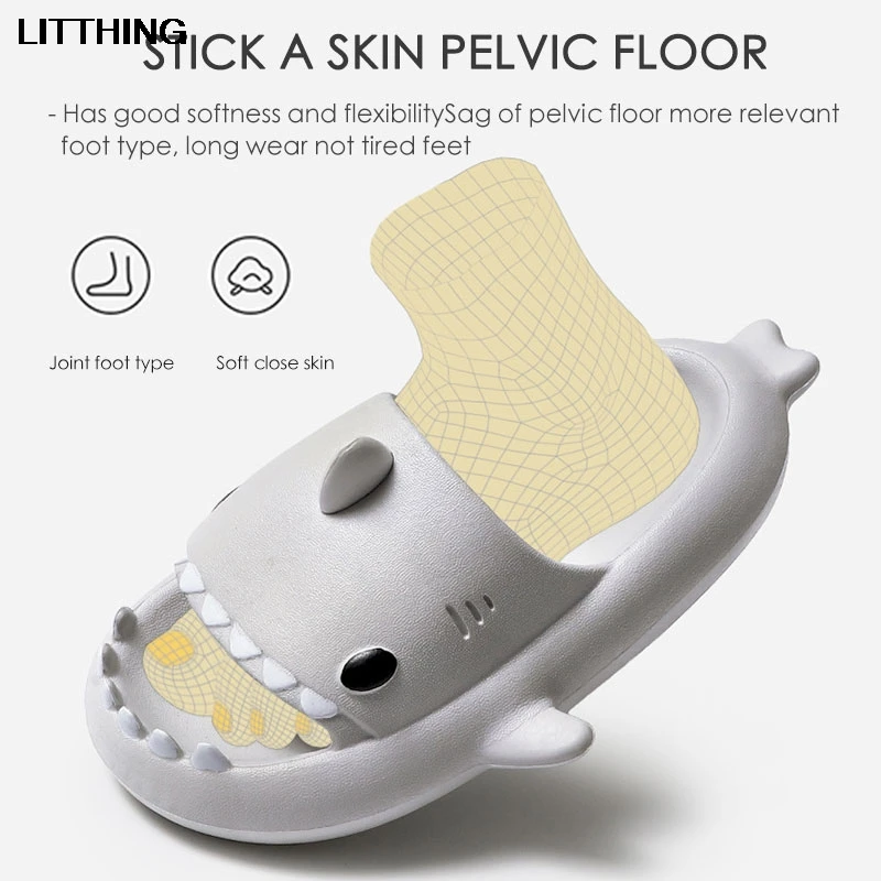 Летние детские тапочки Litthing Акула детская Радужная обувь для улицы детей малышей