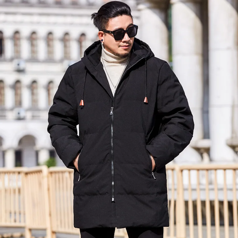 Плюс размер 8XL 7XL 6XL пуховик для мужчин утиный пух теплые зимние куртки мужские