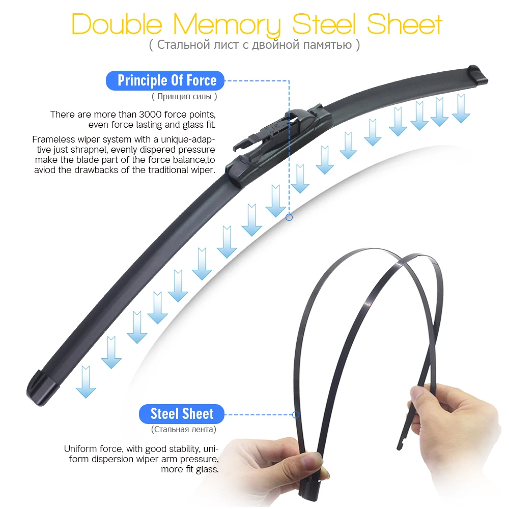Щетка стеклоочистителя Buildreamen2 резиновая щетка для 2000-2008 Peugeot 307 подходит