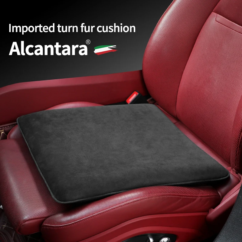 Alcantara suede car universal cushion four seasons seat universal winter and summer household plush thickening monolithic
