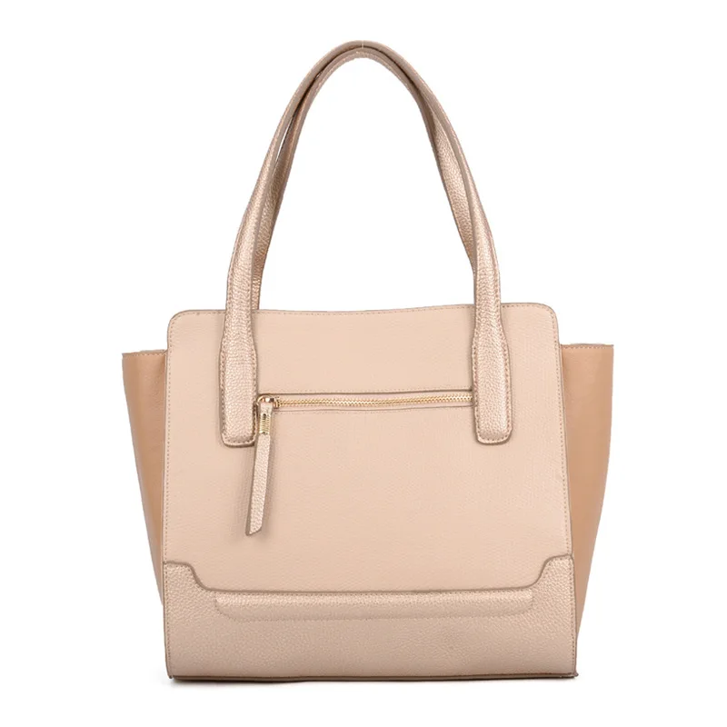

Under The Handbag Lady Small Fresh Stitching Color Tote Bag