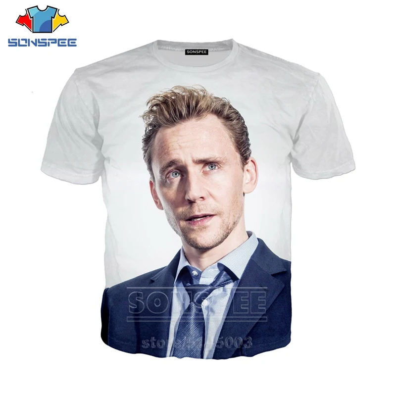 Футболка Tom Hiddleston для мужчин и женщин летняя Толстовка Loki с 3D принтом актер