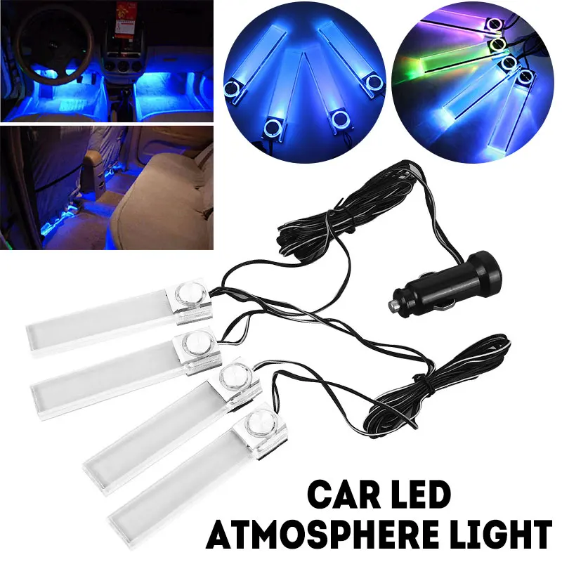 Vehemo светодиодный внутренний ножной свет 4 декоративный Автомобильный окружающий