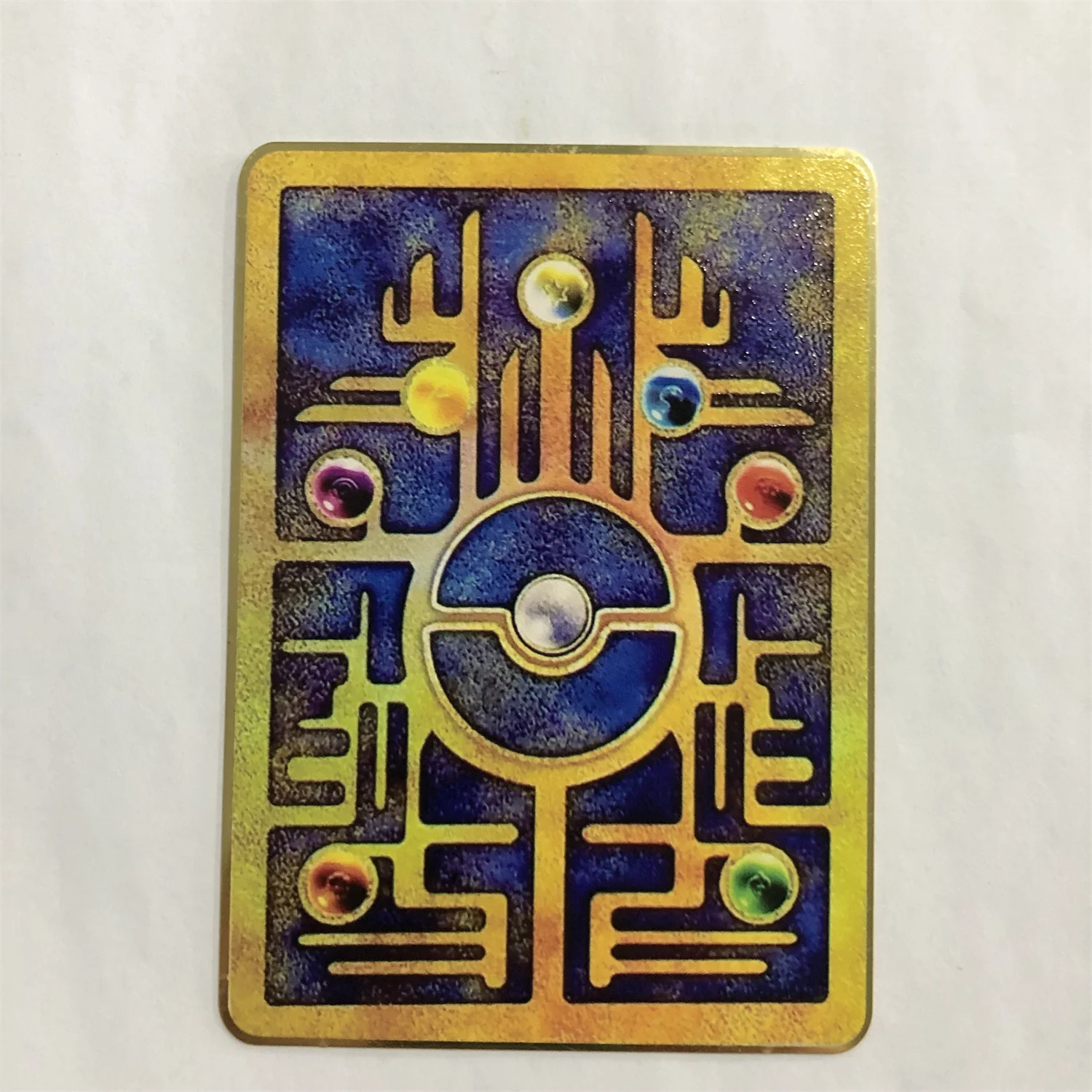 Покемон Золотая карточка японская старинная металлическая супер Аниме игры