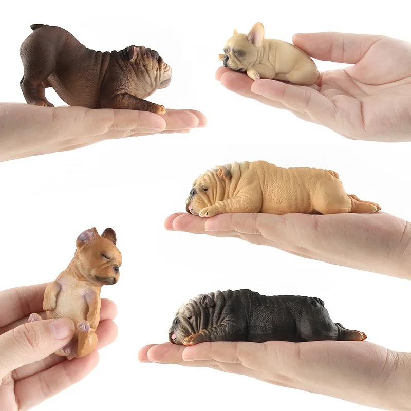 

Cute Pet Dog Animals Model Shiba Inu Beagle Bulldog Action Figures Figurines Lovely Mini Simulation Dogs Education Toys for Kid