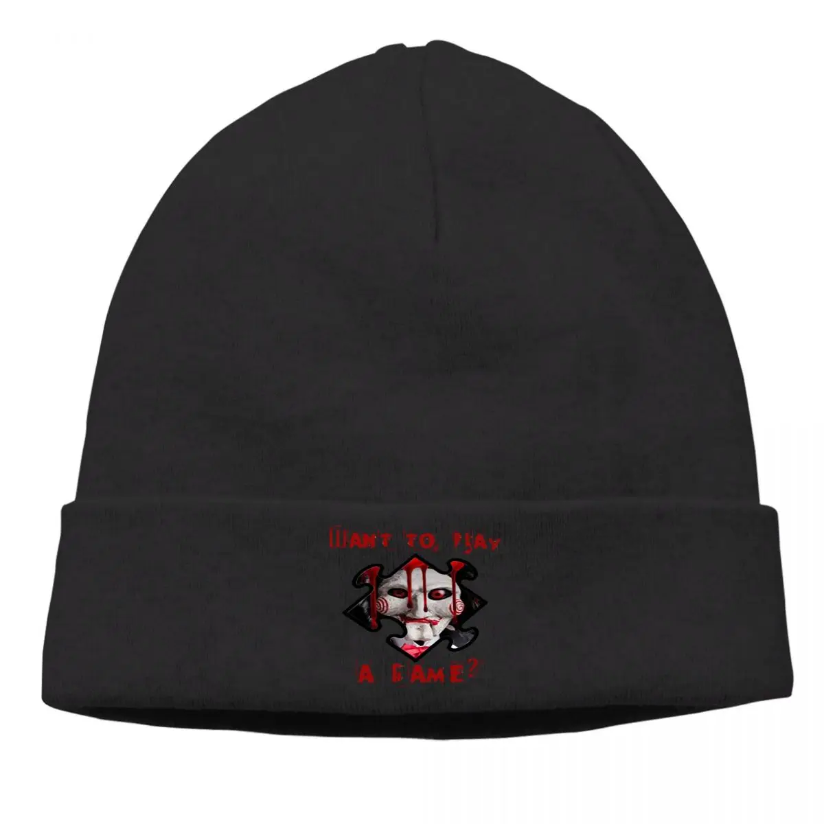 Saw Horror Film Fashion Beanie Hats Jigsaw Billy The Puppet Knitted Bonnet Special Skullies Caps Earmuffs