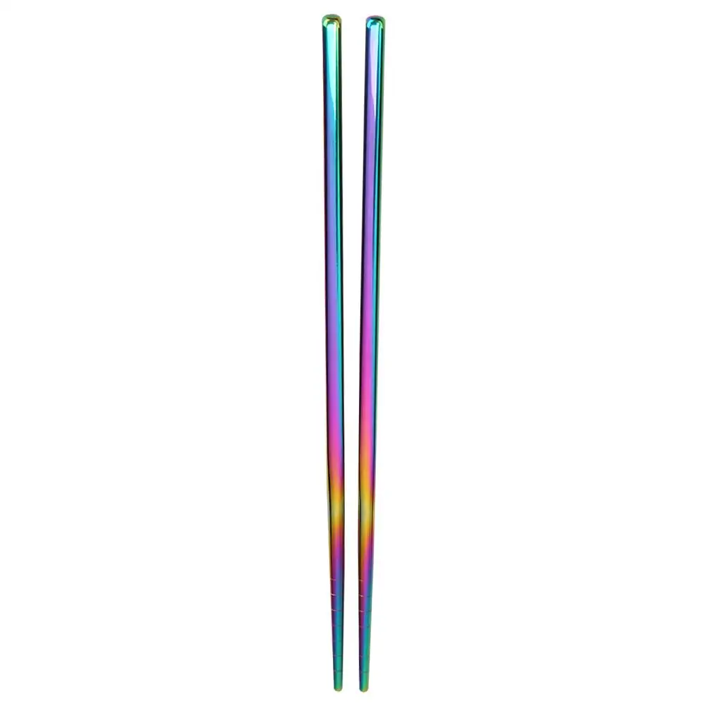 

Chopsticks Non-Slip Chinese Stainless Steel Reusable Metal Chopstick for Sushi Hashi Food Sticks Tableware Kitchen Tool