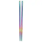 Палочки для еды, китайские, из нержавеющей стали, многоразовые, металлические палочки для суши, Хаши, палочки для еды, кухонные принадлежности