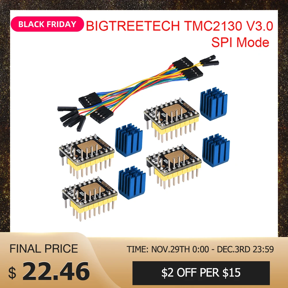 BIGTREETECH TMC2130 V3.0 SPI шаговый двигатель драйвер 3d части принтера TMC2208 TMC2209 A4988 для SKR V1.3 плата МКС Ramps 1,4 CR10