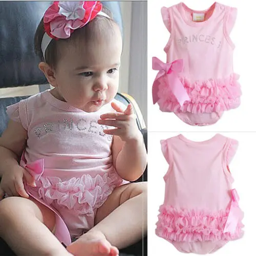 Детское хлопковое боди с цветочным кружевом без рукавов | Детская одежда и обувь