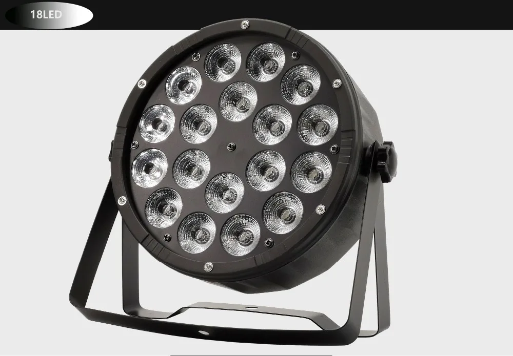 Дистанционное управление 18x12 Вт led par огни dmx512 большие линзы rgbw 4в1 led плоский par led dj освещение оборудование дискотека