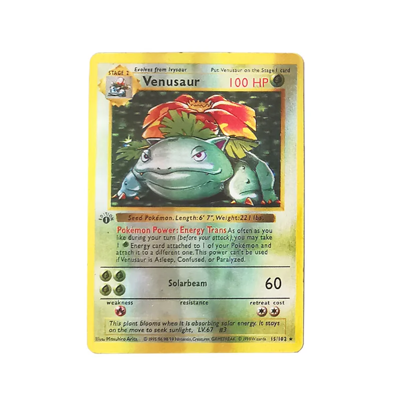 5 шт. Charizard Mewtwo карты Pokemon Flash Card первая версия английская первого поколения