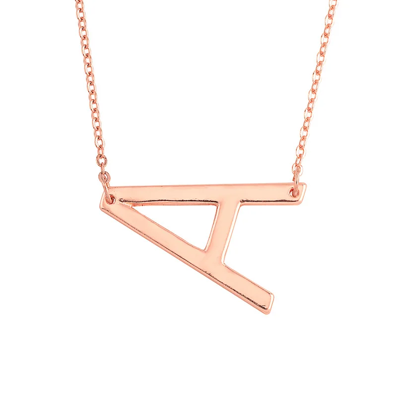 

Simple 26 English alphabet clavicle chain fashion trend pendant necklace choker chain Letter necklace