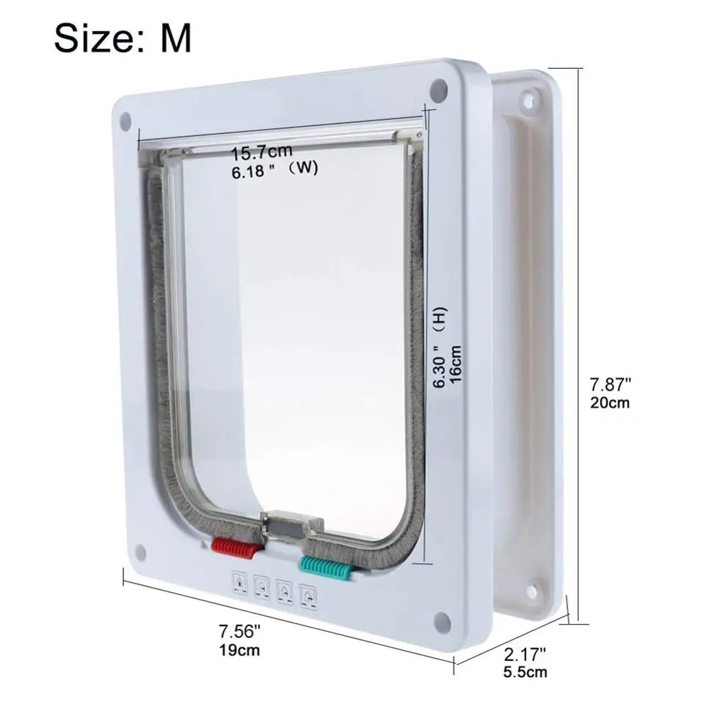 4 Запираемые функции дверь для домашних животных собак кошек котят защитные