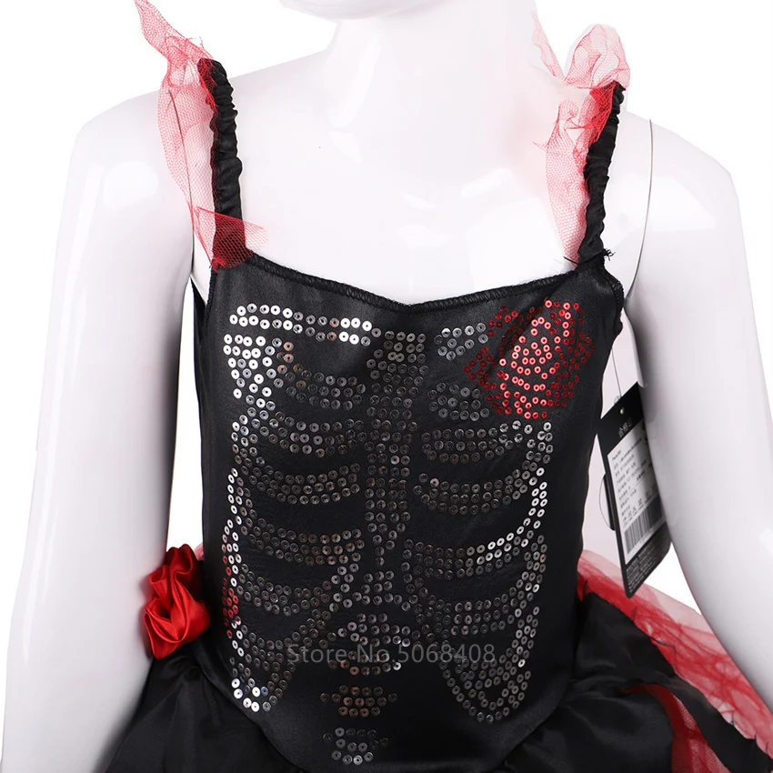 Детский костюм для косплея на Хэллоуин страшный призрак вампира нарядное платье