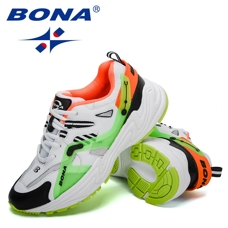 BONA 2021 New Designers Running Shoes Men Luxury Brand Breathable High Quality Colorful Trainer Man Trendy Sneakers Mansculino