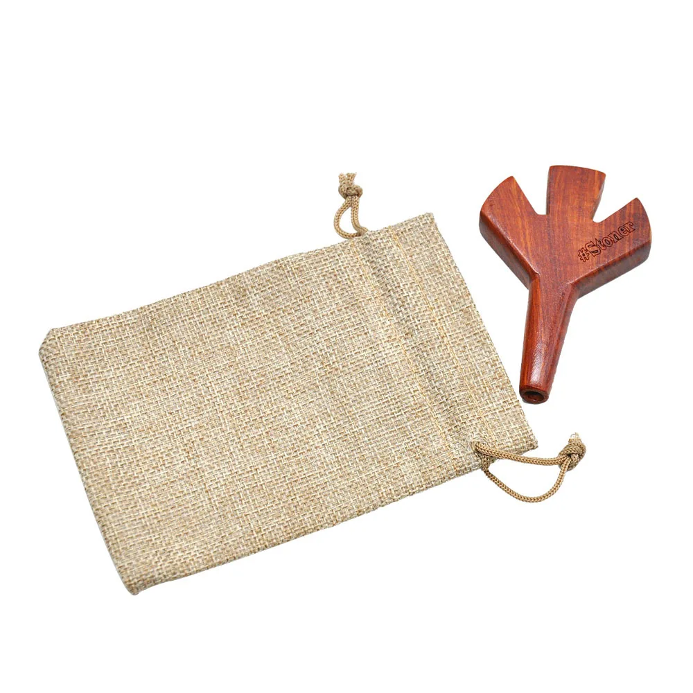 Твердая деревянная труба ручная работа 3 отверстия креативная Холщовая Сумка