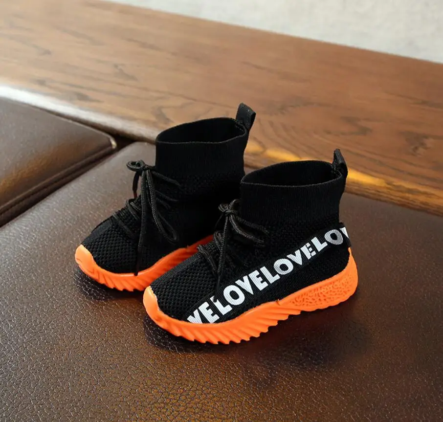 Детские Нескользящие кроссовки дышащие сетчатые спортивная обувь для