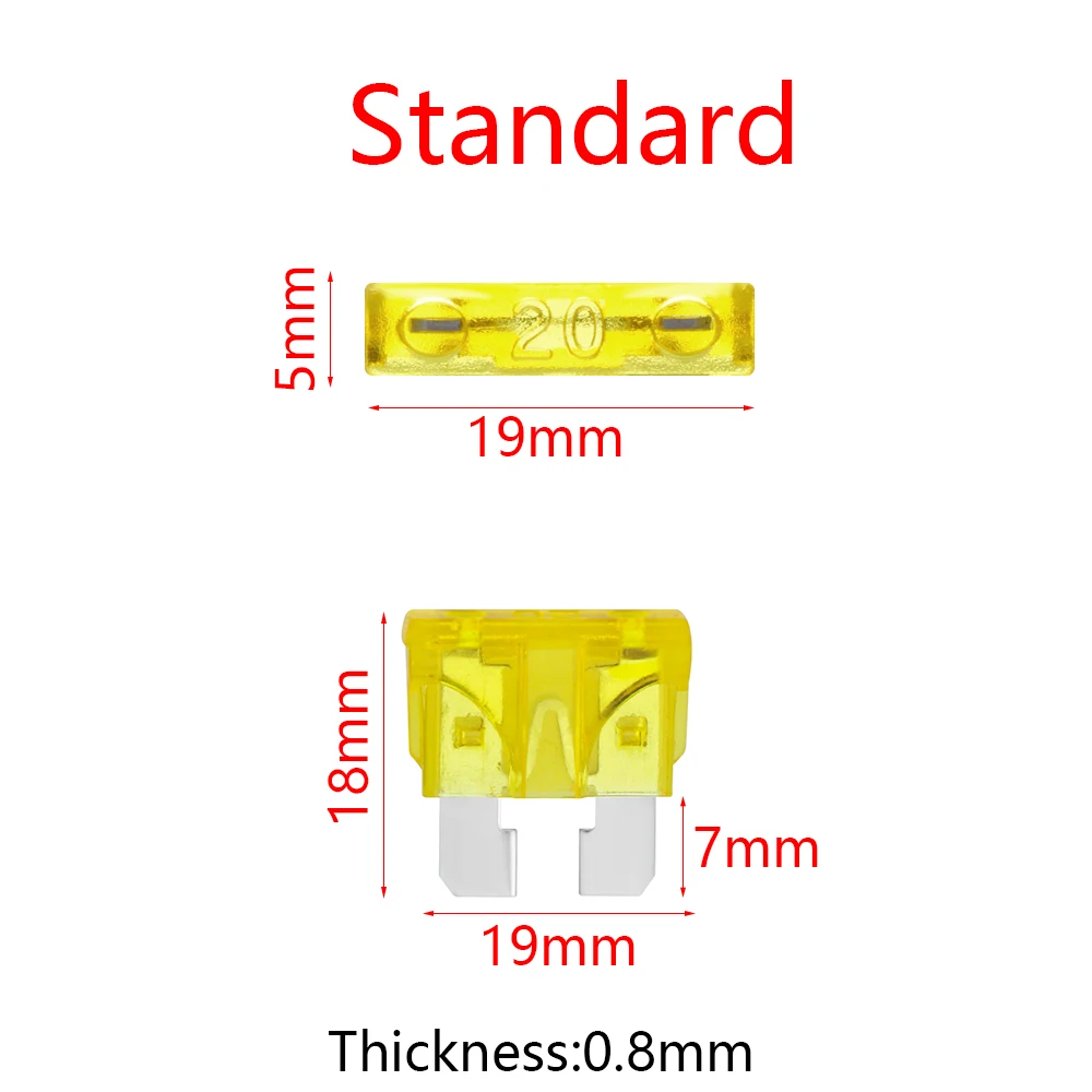 10 шт./упак. автомобильный предохранитель среднего размера с пластиковой коробкой