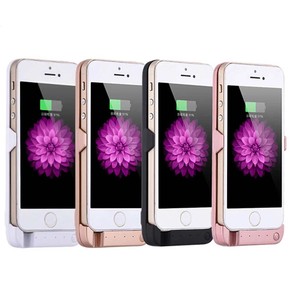 Чехол подставка для Apple iphone 5 4200 мАч Ультратонкий чехол аккумулятора SE резервного
