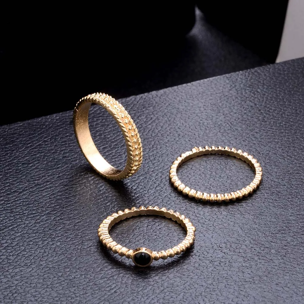 5 шт./компл. богемное женское овальное резное штабелируемое кольцо в форме Луны