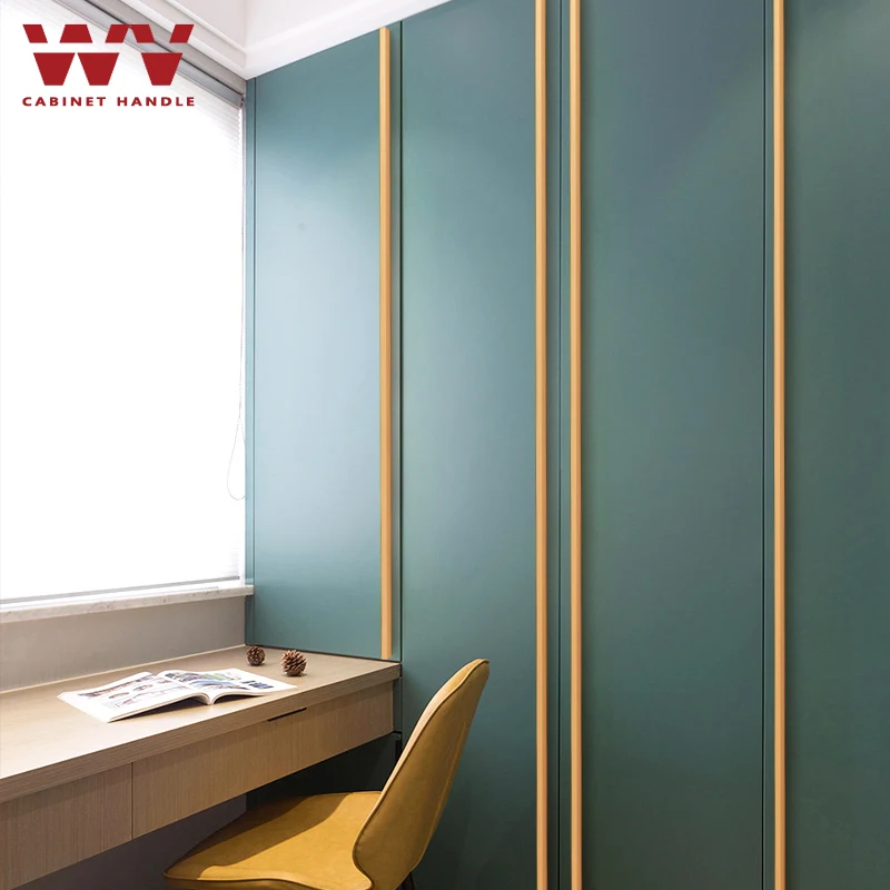 WV американские длинные дверные ручки шкафа 1200 мм матовый золотой серебряный T