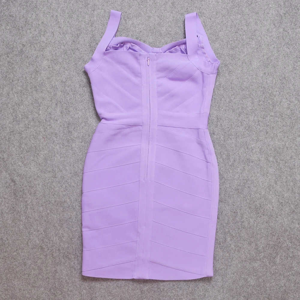 new fashion summer purple violet strap v neck sexy women bodycon mini hl bandage dresses