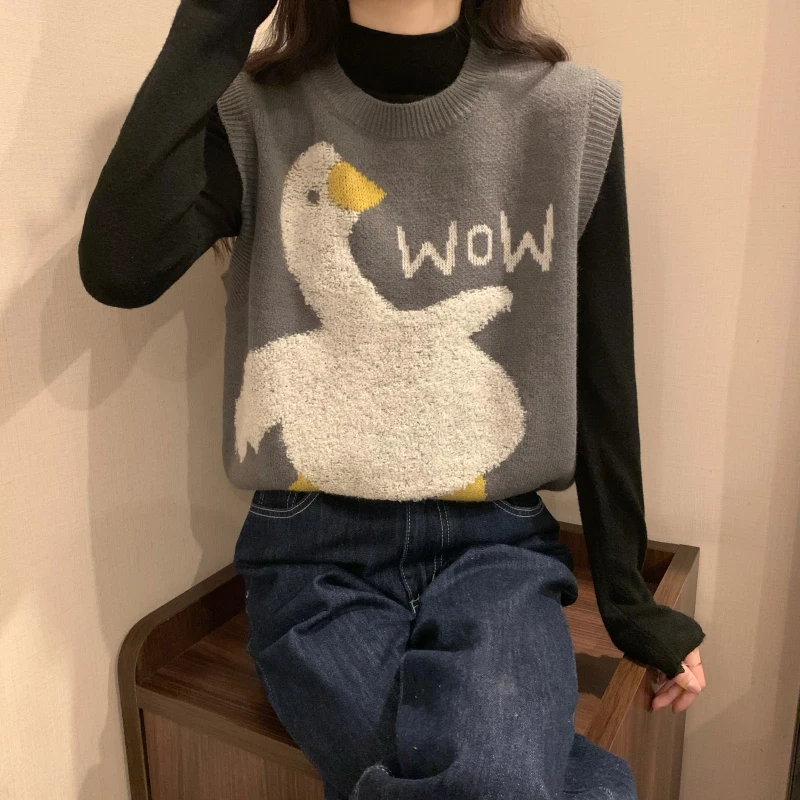 Gaganight Женский жаккардовый жилет свитер новинка 2021 года корейский Шикарный ретро