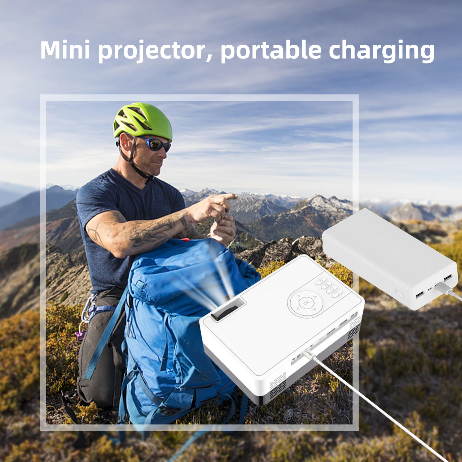 Salange J15C Портативный светодиодный проектор для домашнего кинотеатра мини HD