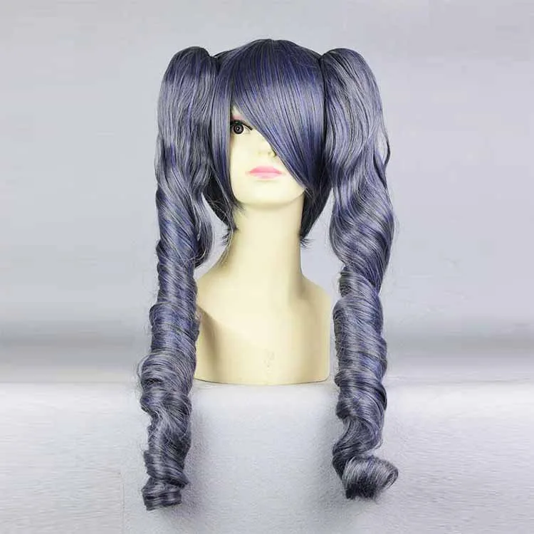 

Black Butler Ciel Phantomhive Cosplay Hairstyle Anime Woman Ceil Cos Purple Long LWavy Hair Anime Cos Headgear Halloween Cos