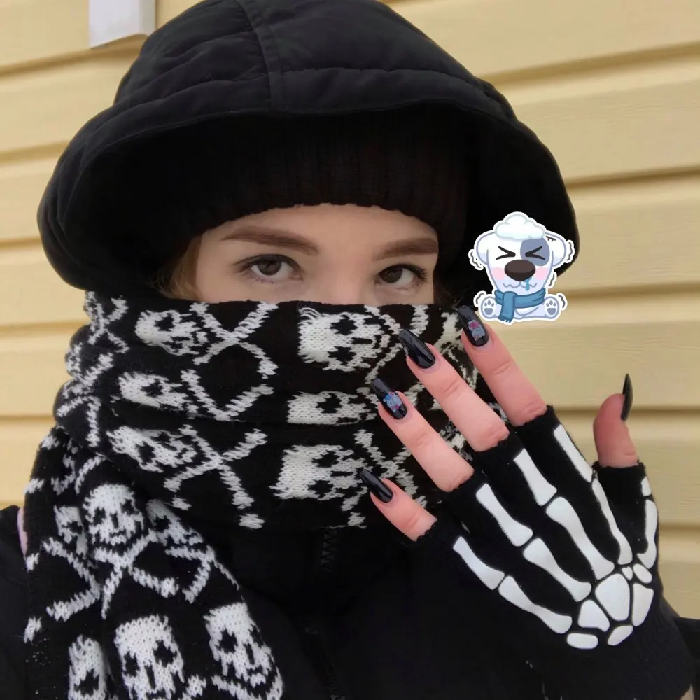 Зимние шарфы и перчатки с рисунком для вечерние Женская Косынка Женские