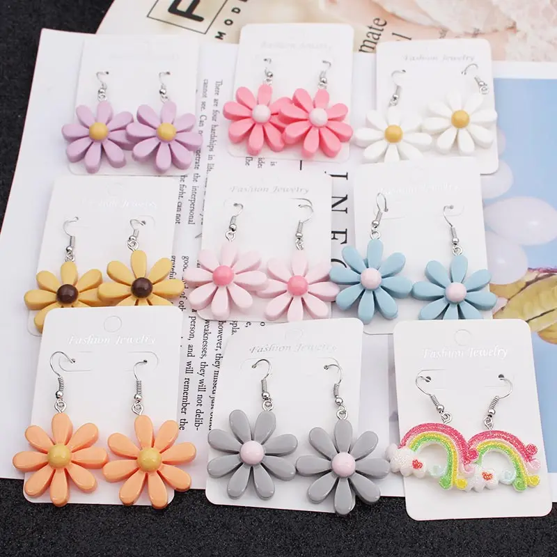 Женские серьги с цветами гвоздики для девочек дешевые серебряные украшения