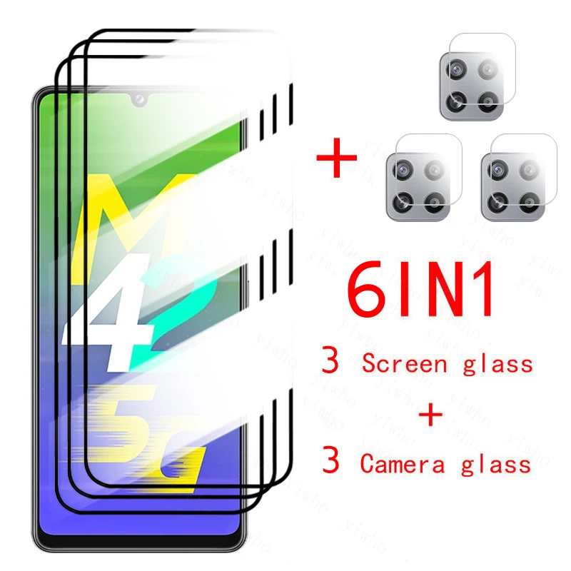 

Полный стеклянного объектива камеры для samsung galaxy m42 5g Защитная пленка для экрана из закаленного стекла протектор для samsung a32 a42 a52 a72 защитное с...