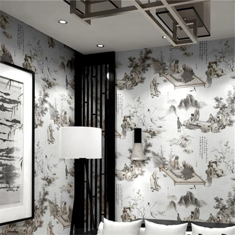 Beibehang Новый китайский стиль древний классический дзен пейзаж живопись чайная