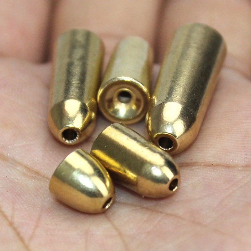 

50pcs Brass Bullet Weighting Kit Copper Fishing Settler Fishing Tackle