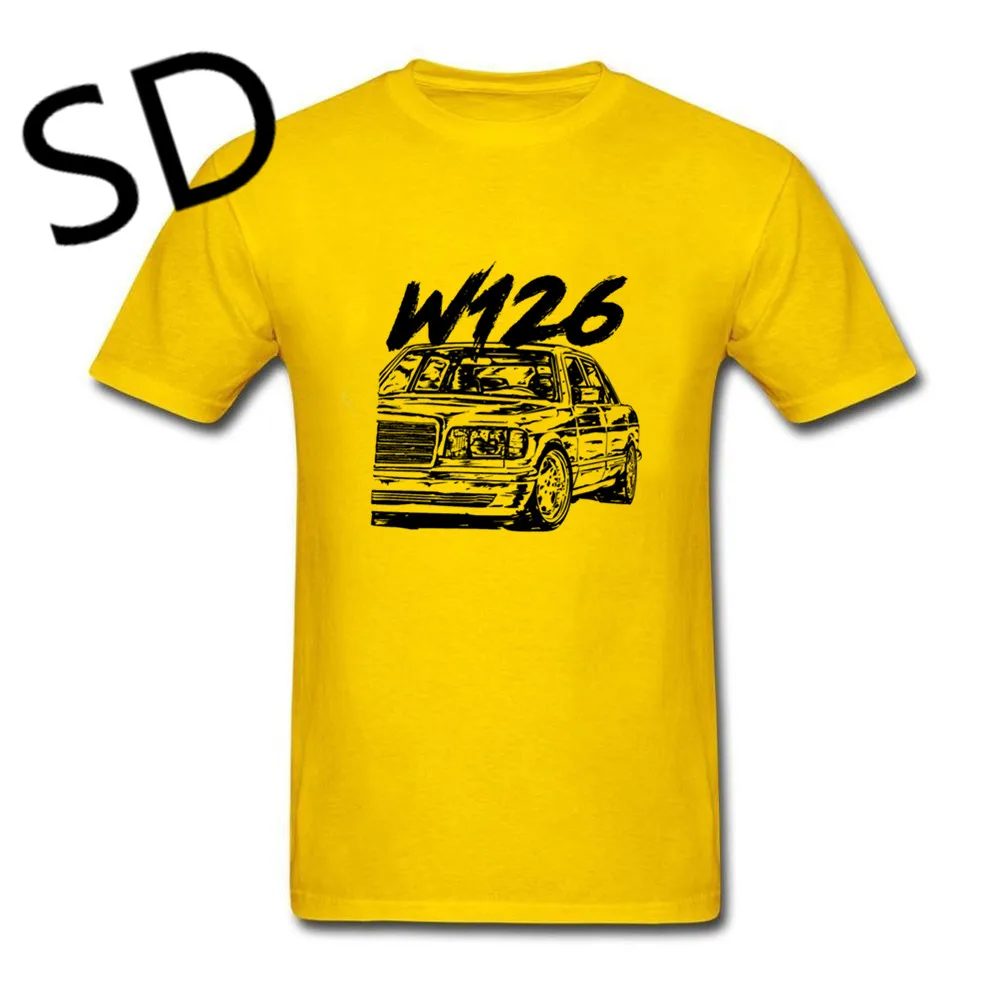 yellow Дропшиппинг Mercedes w126 Футболка мужская модная брендовая негабаритная Футболка компрессионная футболка летние топы camisas mujer Tee Custom - Цвет: yellow